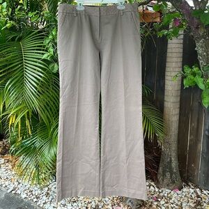 DIANE VON FURSTENBERG Designer Catesby Wide Leg Khaki Pants size 10
